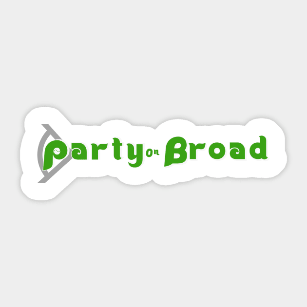 Party on Broad Podcast Sticker by The Painted Lines